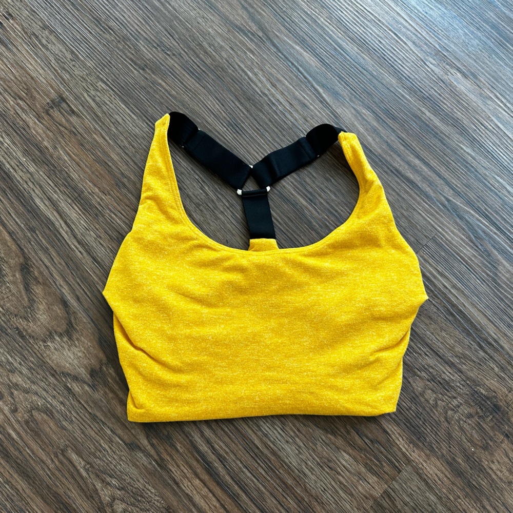 Bombshell Sportswear Heathered Yellow/Gold Sports Bra